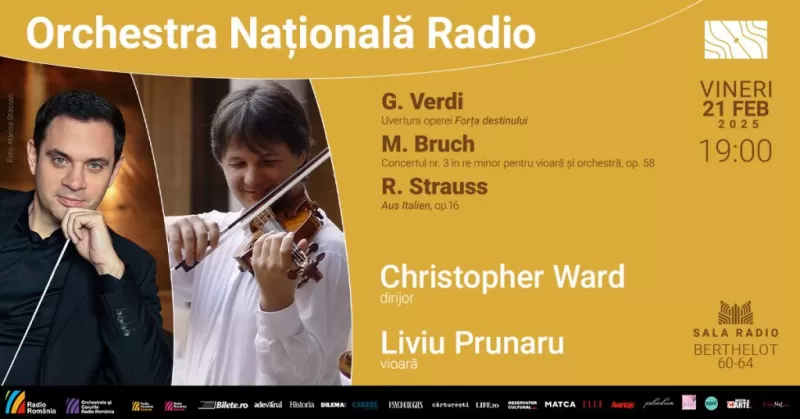 Orchestra Națională Radio | Invitați: dirijorul britanic Christopher Ward și violonistul Liviu Prunaru -1