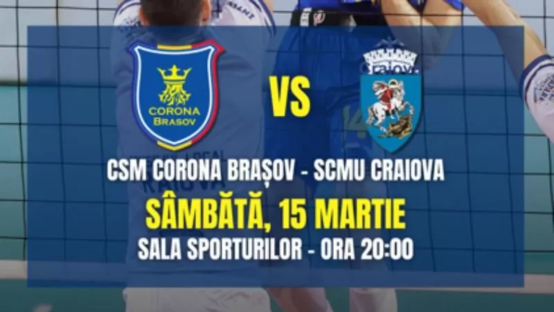 Volei masculin: CSM Corona Brașov – SCMU Craiova -1