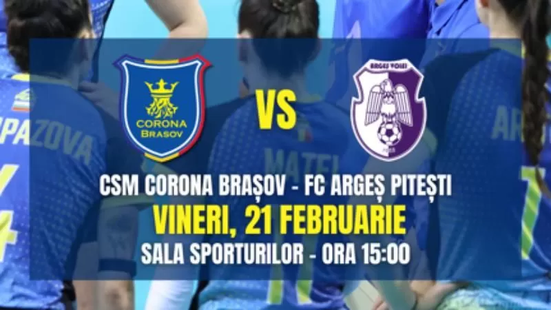 Volei feminin: CSM Corona Brașov – FC Argeș Pitești -1