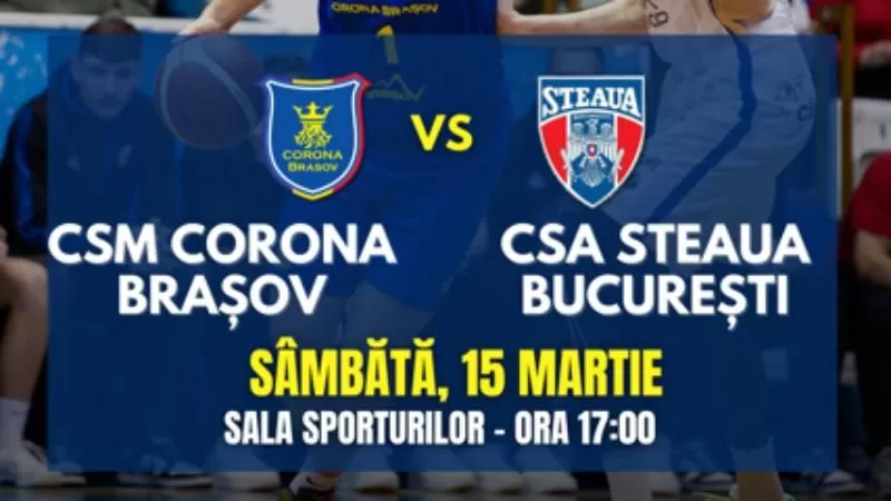 Baschet: CSM Corona Brașov – CSA Steaua București -1